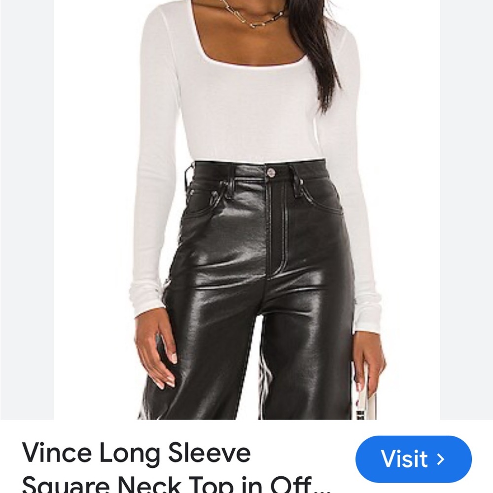 Vince Women's Square Neck Top - White
